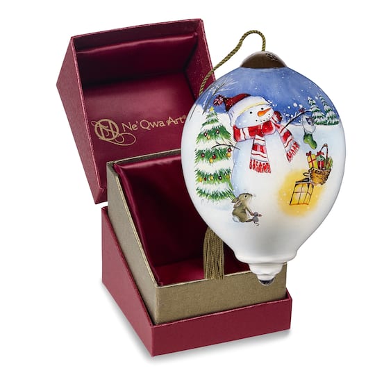 Ne&#x27;Qwa Art&#xAE; Christmas In The Forest Glass Ornament